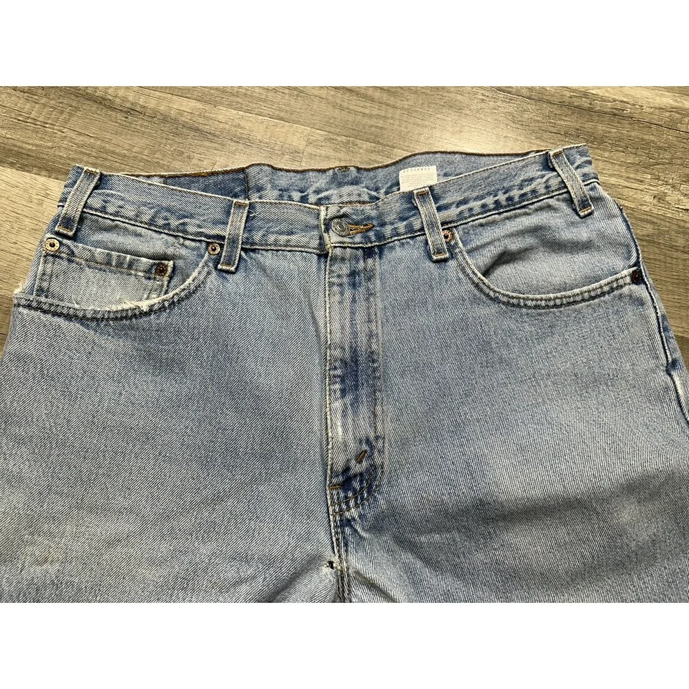 Vintage 90s Levi's 550‎ Jeans Straight Leg Relaxed Fit Light Wash 35 X 28.5